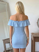 Chiffon Mermaid Off Shoulder Short Homecoming Dresses