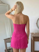 Sequin Mermaid Strapless Short Homecoming Dresses