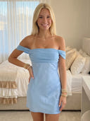 Satin Mermaid Off Shoulder Short Homecoming Dresses