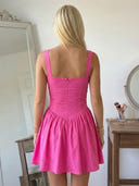 Satin A Line Square Neck Spaghetti Straps Short Homecoming Dresses