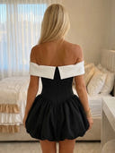 Satin A Line Off Shoulder Short Homecoming Dresses