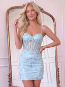 Sequin Tulle Mermaid Homecoming Dresses