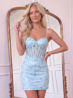 Sequin Tulle Mermaid Homecoming Dresses