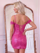 Sequin Off the Shoulder Mermaid Homecoming Dresses