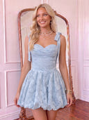 Jacquard Sweetheart A Line Homecoming Dresses