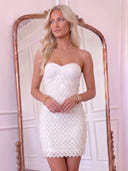 Sequin Strapless Mermaid Homecoming Dresses