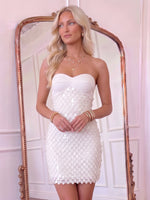 Sequin Strapless Mermaid Homecoming Dresses