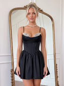 Satin Sweetheart Neck A Line Homecoming Dresses