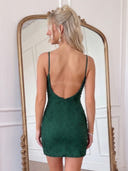Sequin Spaghetti Straps Mermaid Homecoming Dresses
