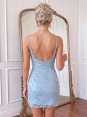 Jacquard Spaghetti Straps Mermaid Homecoming Dresses