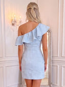 One Shoulder Jacquard A Line Mermaid Homecoming Dresses