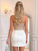 Strapless Sequin A Line Mini Homecoming Dresses