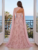 Tulle Strapless Sequin Long Evening Dresses with Scarf