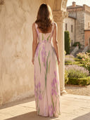 Chiffon Square Neck Long Spaghetti Strapes Mother of the Bride Dresses