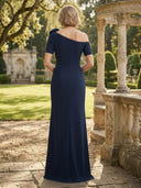 Satin Mermaid One Shoulder Long Mother of the Bride Dresses with Slit