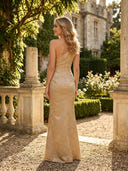 Jacquard Mermaid One Shoulder Long Mother of the Bride Dresses with Slit