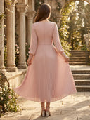 Chiffon Crew Neck A Line Long Mother of the Bride Dresses with Flower