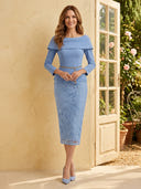 Satin Mermaid Long Mother of the Bride Dresses with Lace