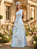Satin One Shoulder A Line Long Mother of the Bride Dresses