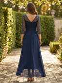 Chiffon V Neck A Line Long Mother of the Bride Dresses
