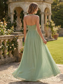Chiffon Halter A Line Long Mother of the Bride Dresses with Lace
