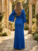 Tulle Crew Neck Mermaid Long Mother of the Bride Dresses
