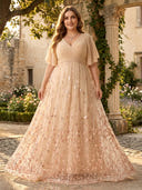 Chiffon V Neck A Line Long Mother of the Bride Dresses