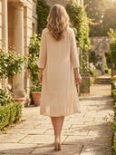 Lace Crew Neck Mermaid Long Mother of the Bride Dresses