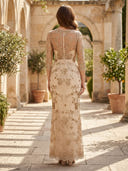 Tulle Cre Neck Mermaid Long Mother of the Bride Dresses with Bead