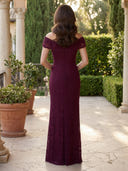 Lace Off Shoulder Mermaid Long Mother of the Bride Dresses