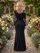 Mermaid One Shoulder Long Sleeves Mother of the Bride Dresses