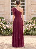 A Line One Shoulder Short Sleeves Mother of the Bride Dresses