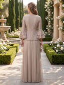 A Line V Neck Long Sleeves Mother of the Bride Dresses with Jackets