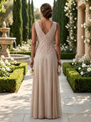A Line V Neck Long Sleeves Mother of the Bride Dresses with Jackets