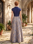 A Line V Neck Short Sleeves Mother of the Bride Dresses with Bow