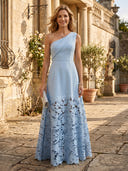 A Line One Shoulder Sleeveless Mother of the Bride Dresses