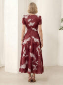 A Line Jewel  Satin Short Sleeves Long Mother of the Bride Dresses