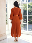 Jewel A Line Chiffon Long Sleeves Long Mother of the Bride Dresses