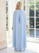 Sheath Satin Sleeveless Long Mother of the Bride Dresses