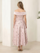 Off the Shoulder A Line Satin Sleeveless Long Mother of the Bride Dresses
