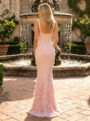 Tulle Mermaid Square Neck Spaghetti Straps Long Prom Dresses with Flower