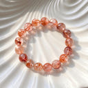 Red Flower Phantom Crystal Stretch Bead Bracelets