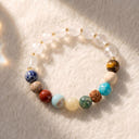 Buddha Lotus White Jade Chakra Bead Bracelets