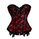 Vintage Court Style Corset Boned Bustier Tummy Control Shapewear Shorts