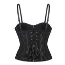 Tulle Breathable Hollow-out Court Style Corset Shapewear Shorts