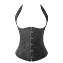 Black Sexy Jacquard Court Style Corset Waist Shapewear Shorts