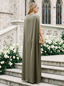 Satin Hight Neck Sleeveless A Line Long Wedding Guest Dresses
