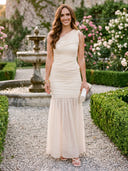 Chiffon One Shoulder Mermaid Long Wedding Guest Dresses