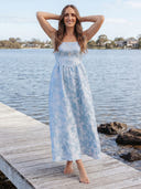 Satin Strapless A Line Long Wedding Guest Dresses
