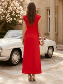 Chiffon Mermaid Sleeveless Long Wedding Guest Dresses